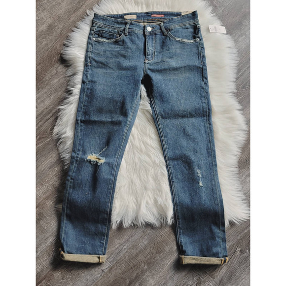 NWT Pilcro Distressed Slim Boyfriend Jeans - 27 Waist - Picture 6 of 11